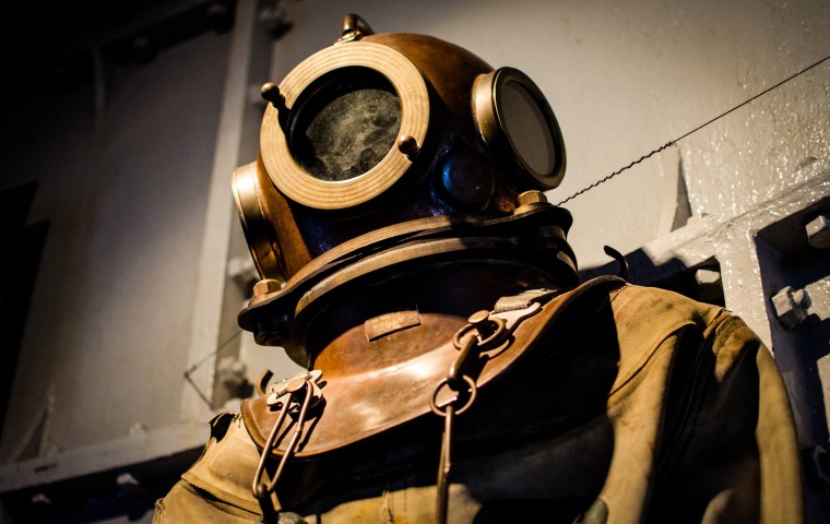 vintage diving suit